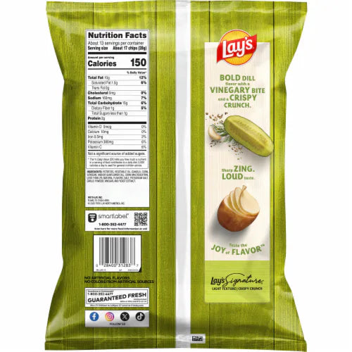 Potato Chips Lays 40x40g Dill Pickle