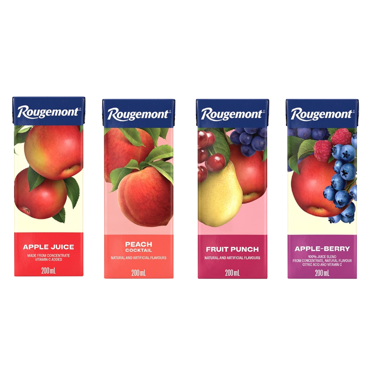 Rougemont Juicebox 40x200ml Assorted