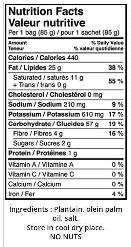 Plantain Crips 50x85g Salted Original