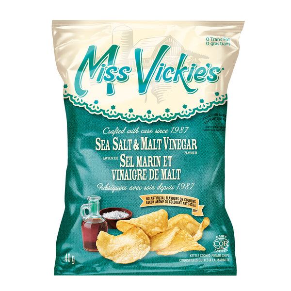 Miss Vickie's 40x40g Sea Salt & Malt Vinegar