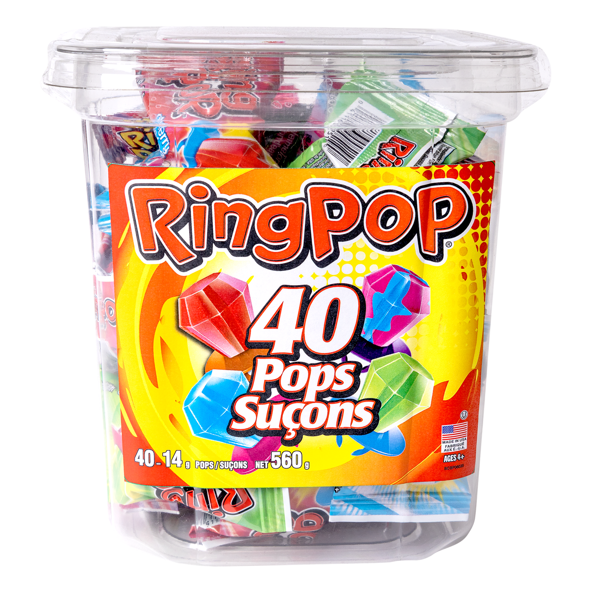 Ring Pop Lollipops 40x14g Assorted