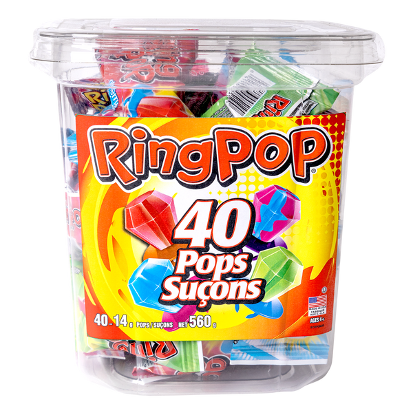 Ring Pop Lollipops 40x14g Assorted