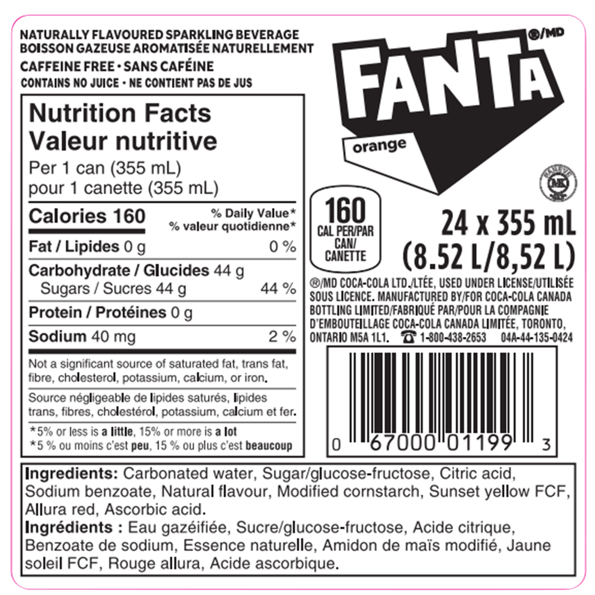 Fanta Can 24x355ml Orange