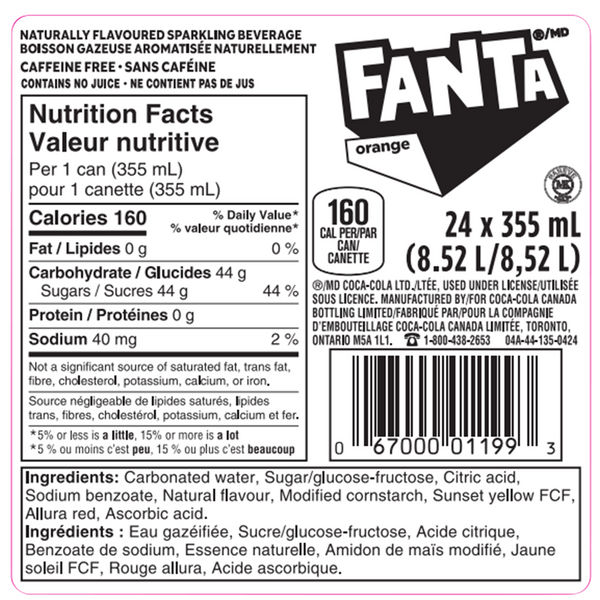Fanta Can 24x355ml Orange