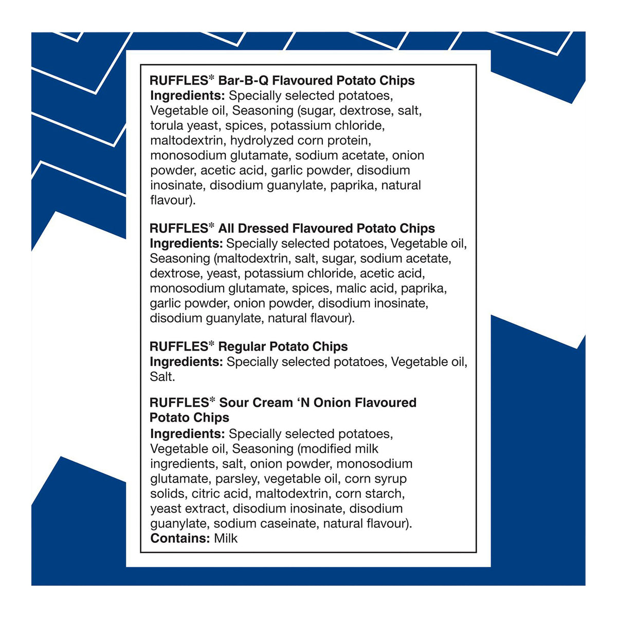 Ruffles 36x28g Variety