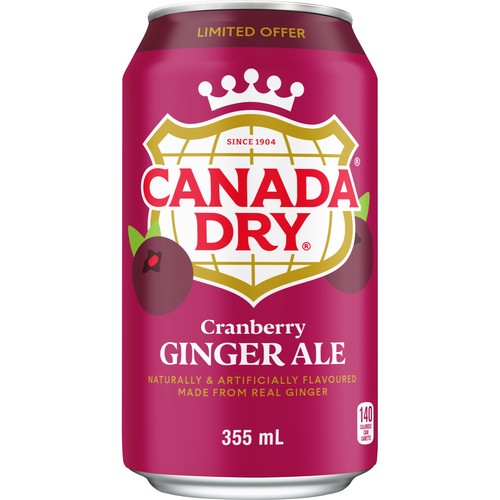 Ginger Ale Canada Dry 12x355ml Cranberry