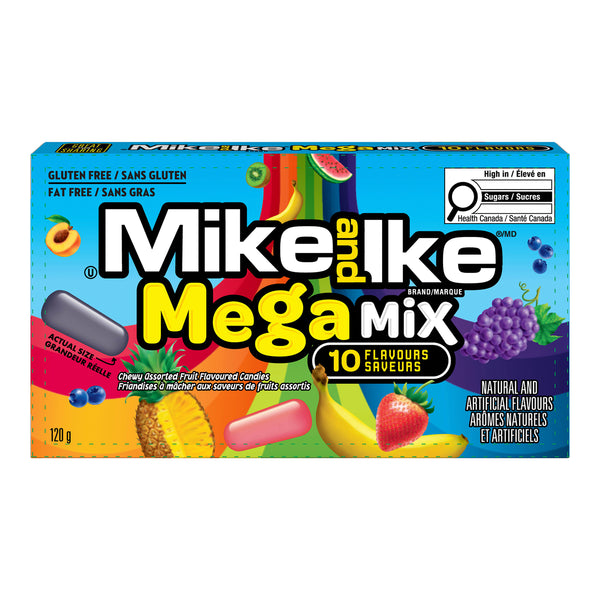 Mike and Ike Mega Mix 12x120g Assorted
