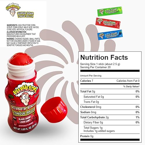 Super Sour Tongue Roller 12x25ml Assorted