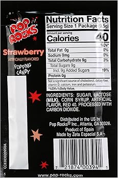 Shock Rocks Popping 24x9g Strawberry