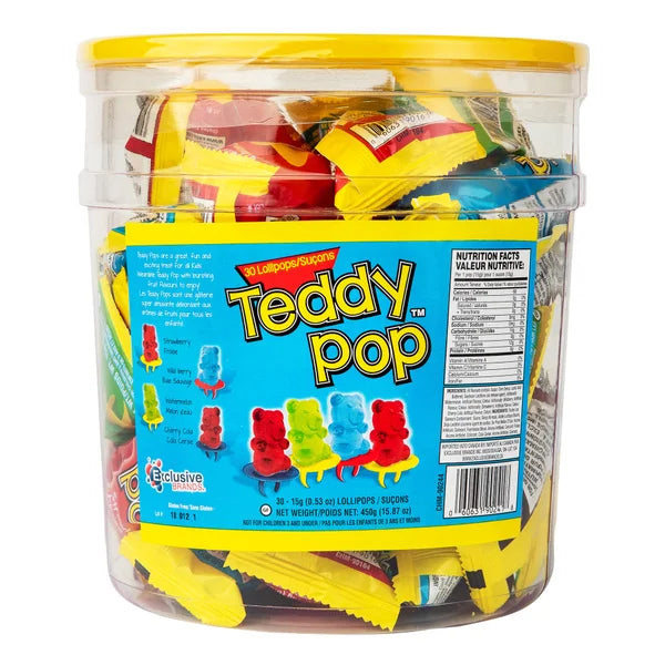 Teddy Pop Lollipops 30x15g Original