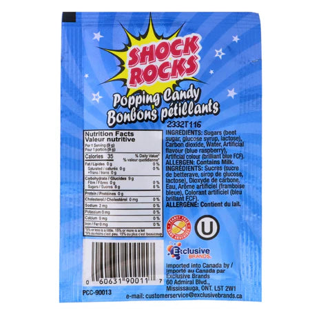 Shock Rocks Popping 24x9g Blue Raspberry