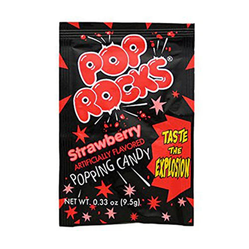Shock Rocks Popping 24x9g Strawberry