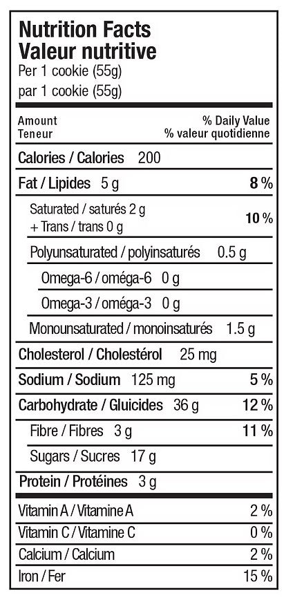 Cookie Shires 120x55g Double Chocolate