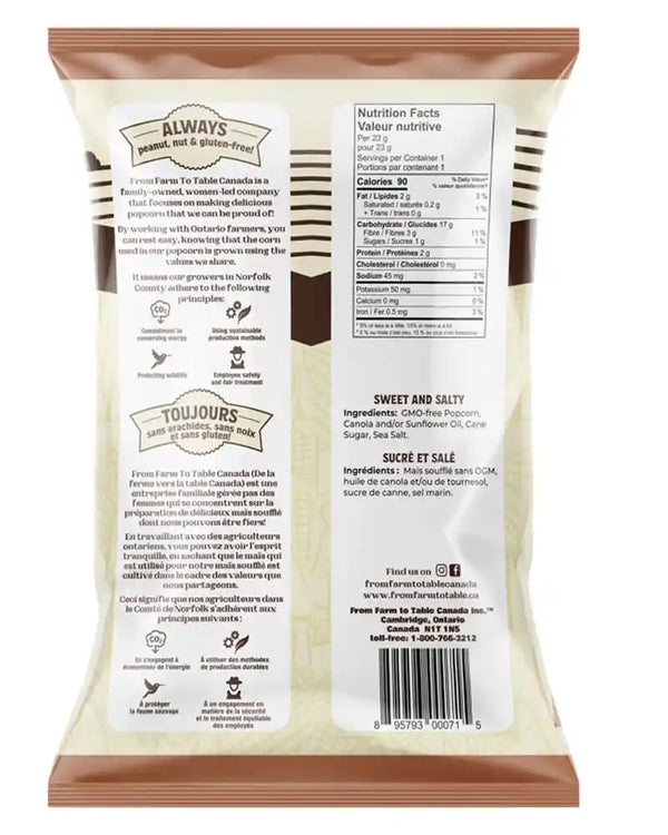 Popcorn From Farm to Table 32x23g Sweet & Salty