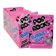Shock Rocks Popping 24x9g Crackling Bubble Gum