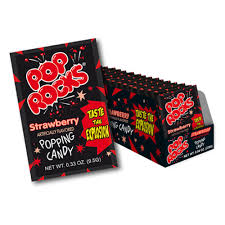 Shock Rocks Popping 24x9g Strawberry