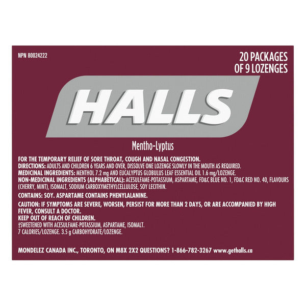 Halls 20-pack Black Cherry