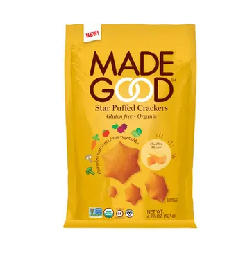 Made Good Cheddar Crackers 100x20g Puffed Stars